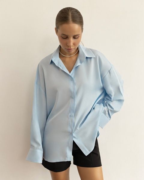 Базова сорочка Blouses Diona blue N&deg;825 фото