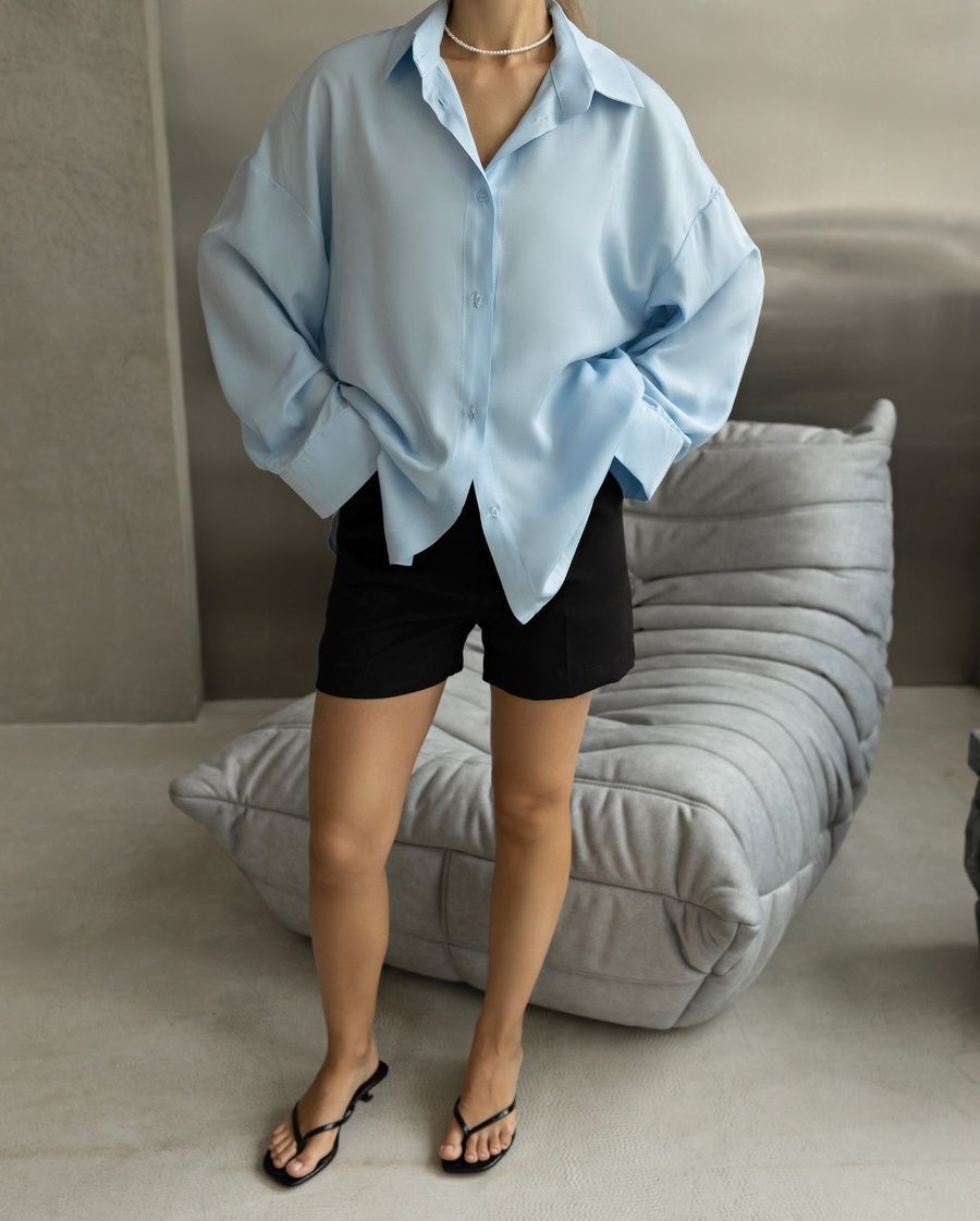 Базова сорочка Blouses Diona blue N&deg;825 фото